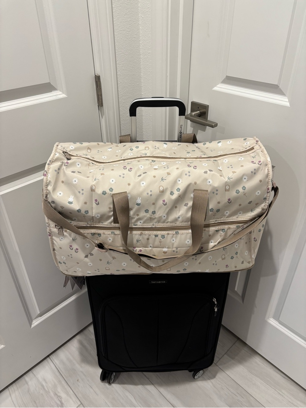 New Miffy Bloom🐰🌷Edition Floral Travel X-Large Duffel Bag